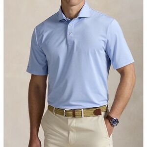 Ralph Lauren RLX Men's Classic Fit Performance Polo Shirt Light Blue Sz XL NWT
